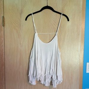 Free People While Frill Tank Top